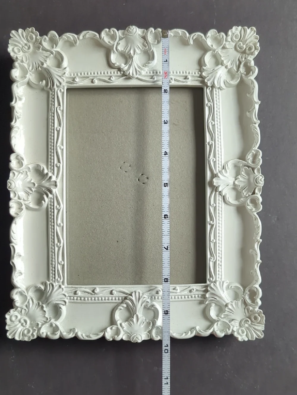 White Ornate Baroque Style Decorative 5 X 7 Photo Picture Frame Table Sitter